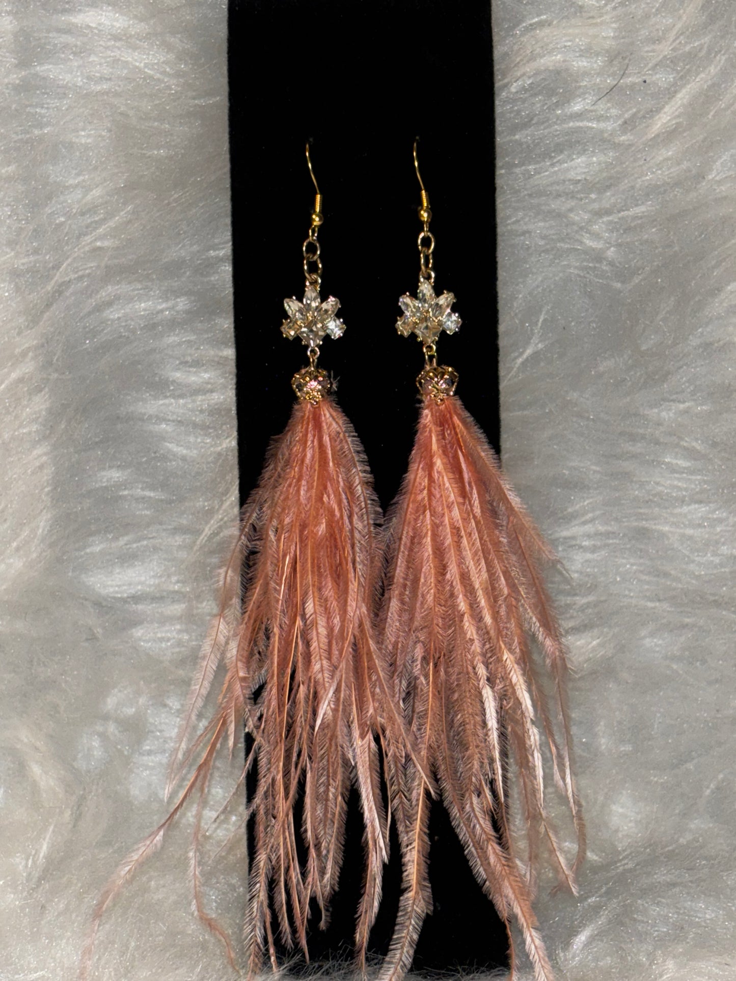 Pink Feather Earrings