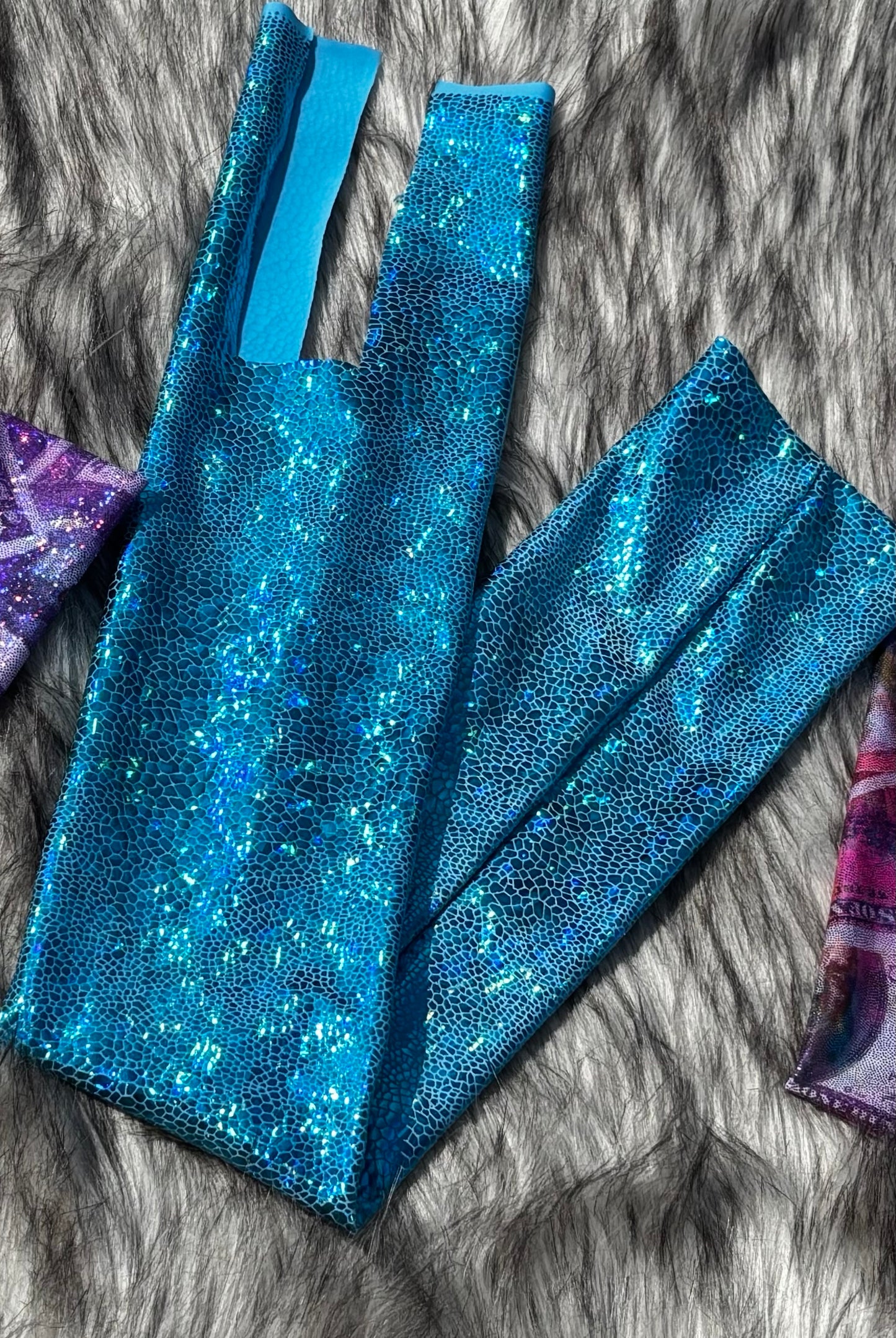 Teal Sparkle Tail Bag